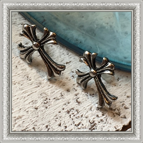 Little Cross Earrings - Picture 2 of 4